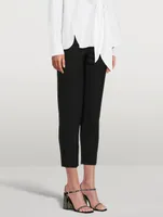 Stretch-Wool Cropped Trousers