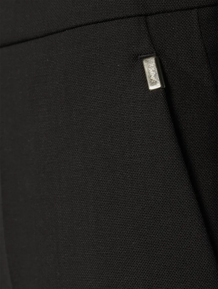 Stretch-Wool Cropped Trousers