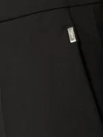Stretch-Wool Cropped Trousers