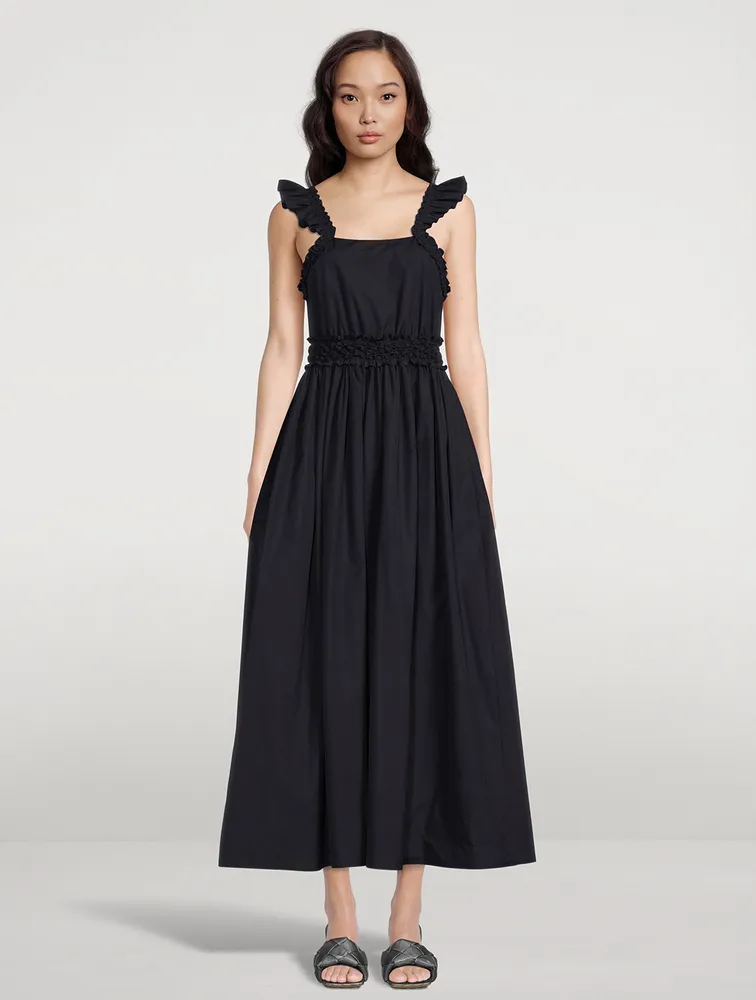 Cotton Poplin Midi Dress