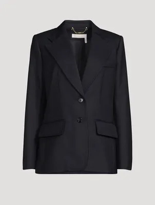 Wool Canvas Blazer