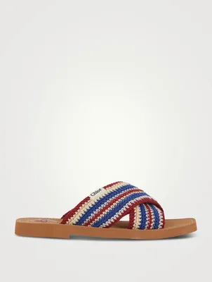 Woody Crochet Slide Sandals