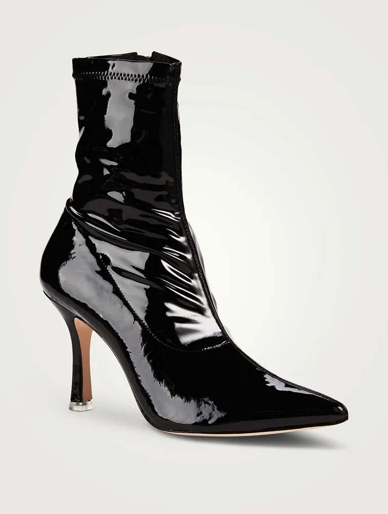 Akiyo Patent Leather Sock Boots