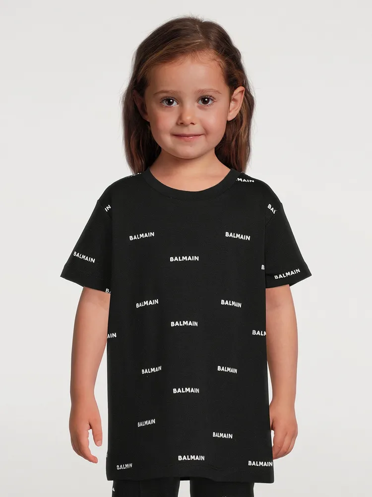 Kids Cotton T-Shirt Logo Print