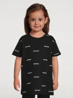 Kids Cotton T-Shirt Logo Print