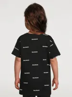 Kids Cotton T-Shirt Logo Print