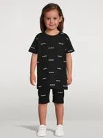 Kids Cotton T-Shirt Logo Print