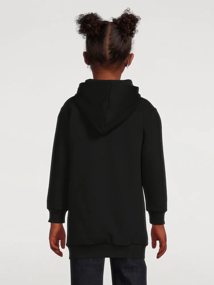 Kids Cotton Logo Hoodie Dress