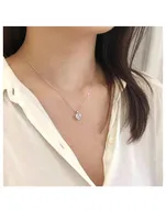 9K White Gold Camden Heart Pendant Necklace