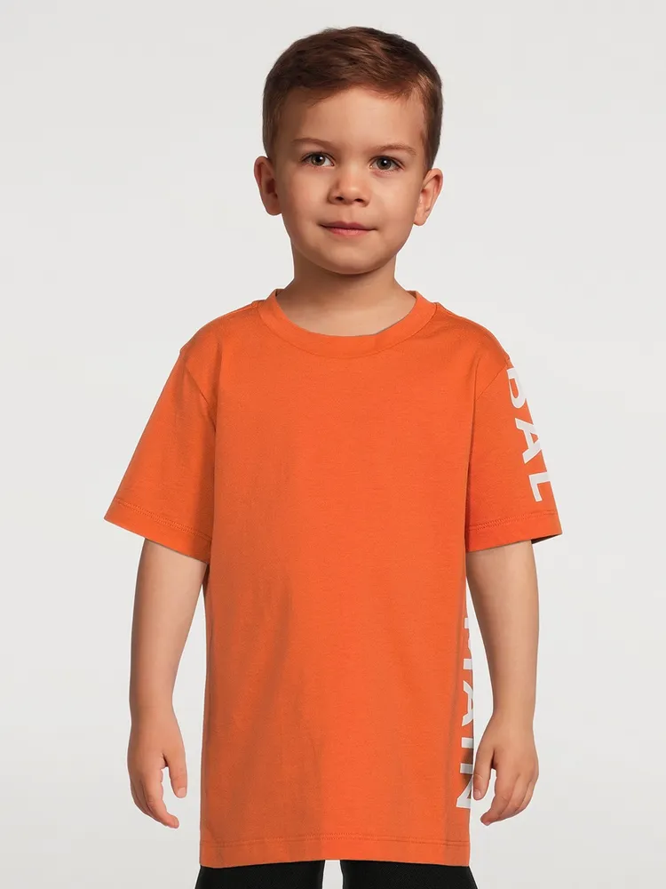 Kids Cotton T-Shirt With Side Logo