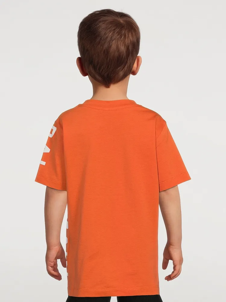 Kids Cotton T-Shirt With Side Logo
