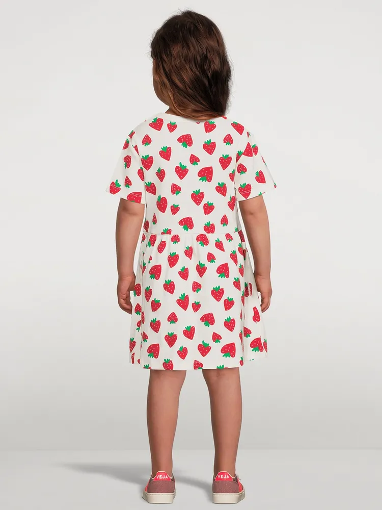 Cotton Dress Strawberry Print