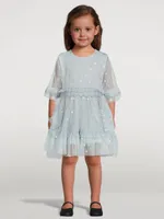 Short-Sleeve Tulle Dress