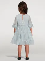 Short-Sleeve Tulle Dress