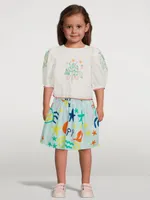 Linen And Cotton Short-Sleeve Top