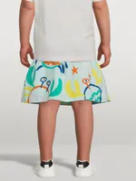 Cotton Voile Skirt Crab Print
