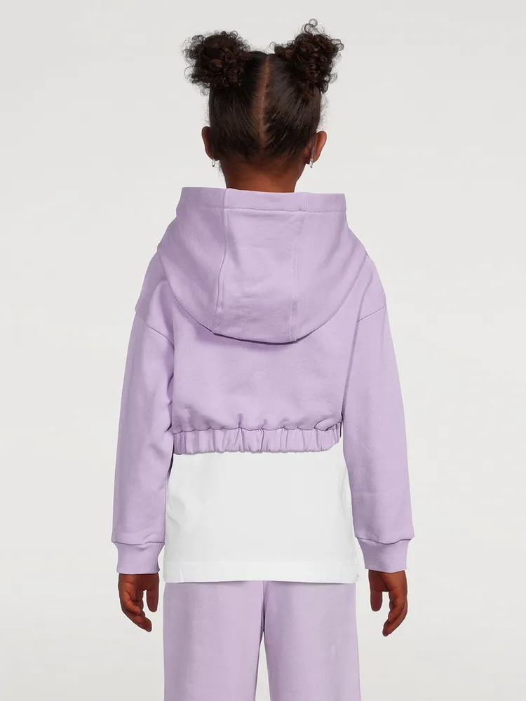 Kids Cotton Cropped Hoodie