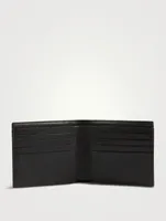 Leather Wallet In Reflective Print