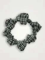 Stretch Seersucker Bubble Scrunchie In Check