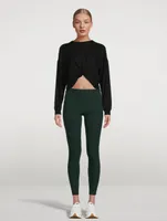 Turn Inward Front Twist Cropped Top