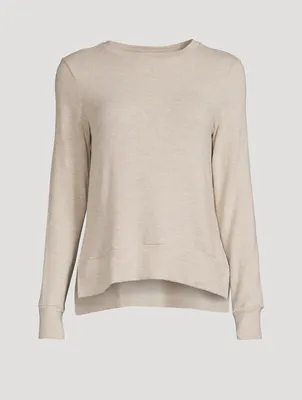 Side Slit Long Sleeve Pullover