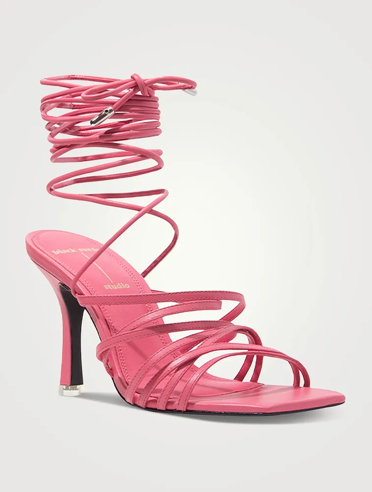Lana Leather Ankle-Tie Sandals