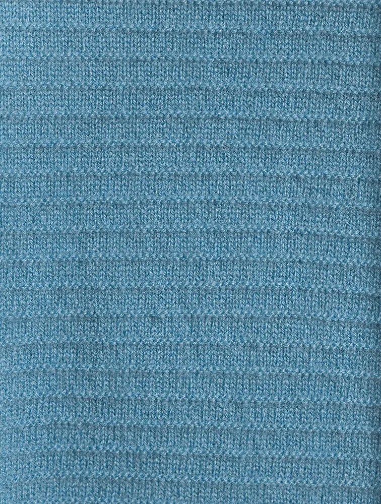 Cashmere Funnel Scrunch-Neck Long Sweater