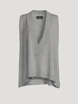 Cashmere V-Neck A-Line Sweater Vest