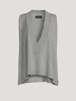 Cashmere V-Neck A-Line Sweater Vest