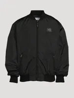 Nylon Zip Bomber Jacket