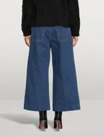 High-Rise Wide-Leg Cropped Jeans