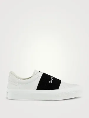 City Leather Slip-On Sneakers With Logo Strap