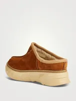 Winter Mallow Suede And Faux Fur Mules