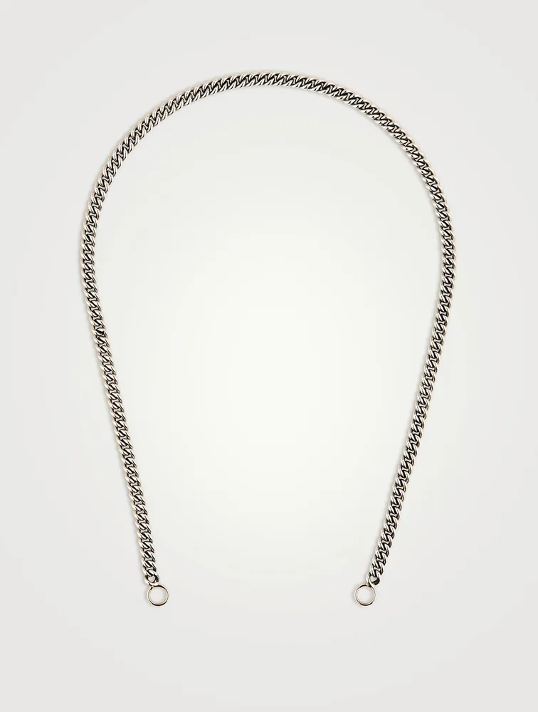 Inch Sterling Silver Heavy Curb Chain With Gold Loops