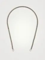 Inch Sterling Silver Heavy Curb Chain With Gold Loops