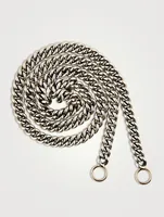 Inch Sterling Silver Heavy Curb Chain With Gold Loops