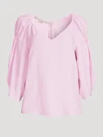 Puff-Sleeve Blouse