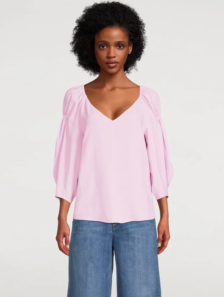 Puff-Sleeve Blouse