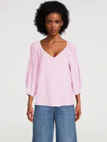 Puff-Sleeve Blouse