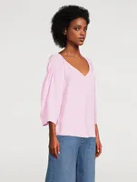 Puff-Sleeve Blouse