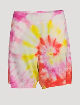 Tie-Dye Wool Knit Shorts