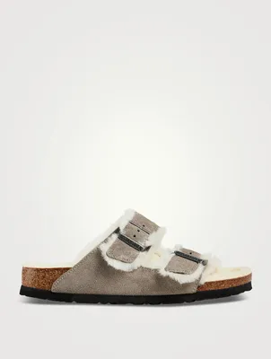 Arizona Shearling-Lined Suede Slide Sandals