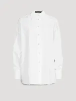 Poplin Shirt With Broderie Anglaise