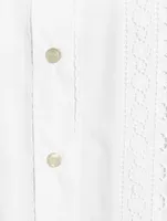 Poplin Shirt With Broderie Anglaise