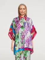 Silk Shirt Mixed Floral Print