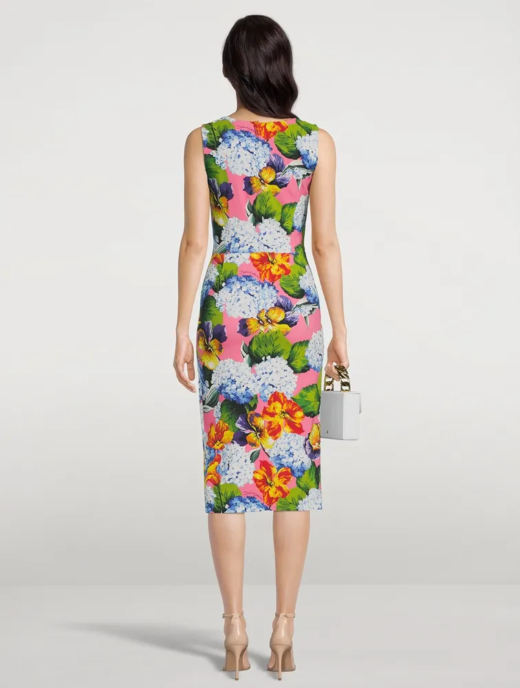 Cady Midi Dress Hydrangea Print