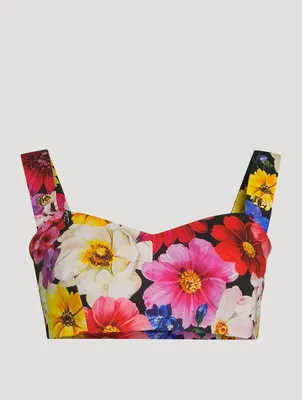 Poplin Bralette Garden Print