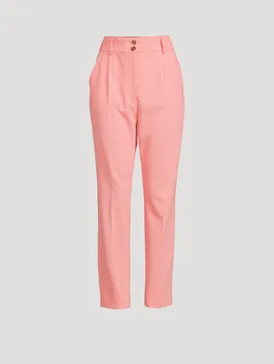 High-Waisted Pleated Trousers
