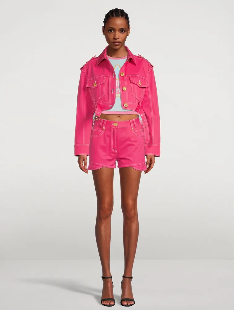 Balmain x Barbie Cropped Denim Jacket