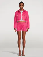 Balmain x Barbie Cropped Denim Jacket